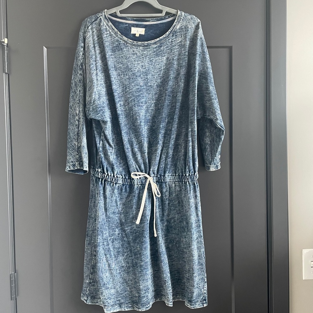 Lou and Grey Acid Denim Wash Tie-Dress